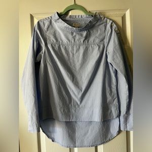 J crew size 0 top blue and white stripes